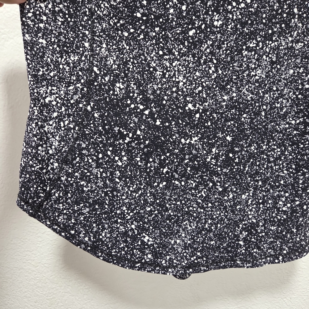 Lululemon Sculpt Tank Top Splatter White Black Mesh Athletic Workout Size 4 - Picture 12 of 14